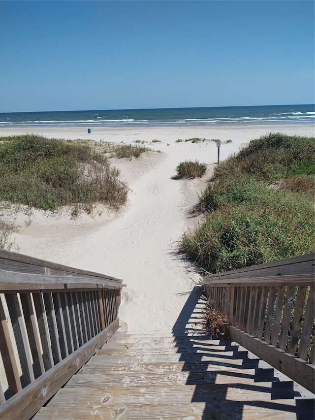 water view featuring a beach view