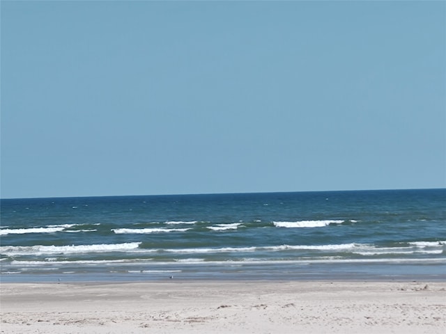 property view of water featuring a beach view