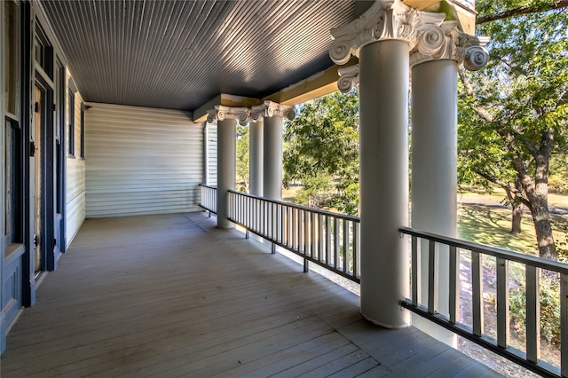 view of wooden terrace