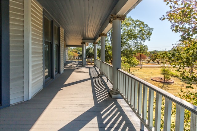 view of wooden terrace