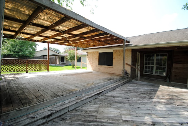 view of wooden deck