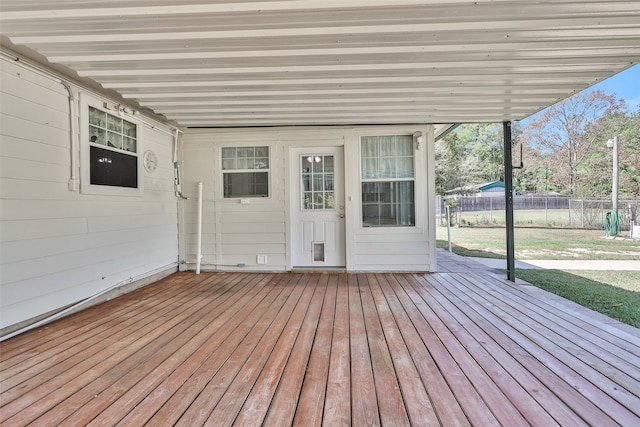 view of wooden deck