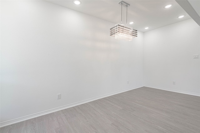 empty room featuring hardwood / wood-style floors