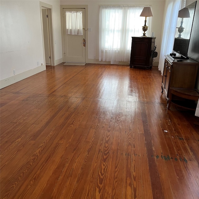 interior space featuring dark hardwood / wood-style flooring