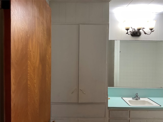 interior space featuring vanity
