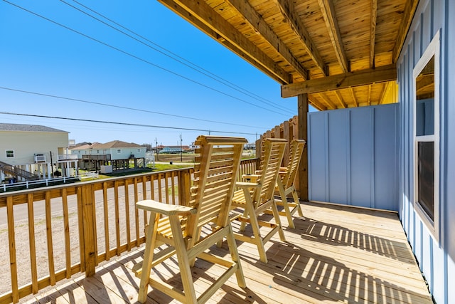 wooden balcony featuring a wooden deck