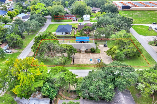 drone / aerial view with a residential view