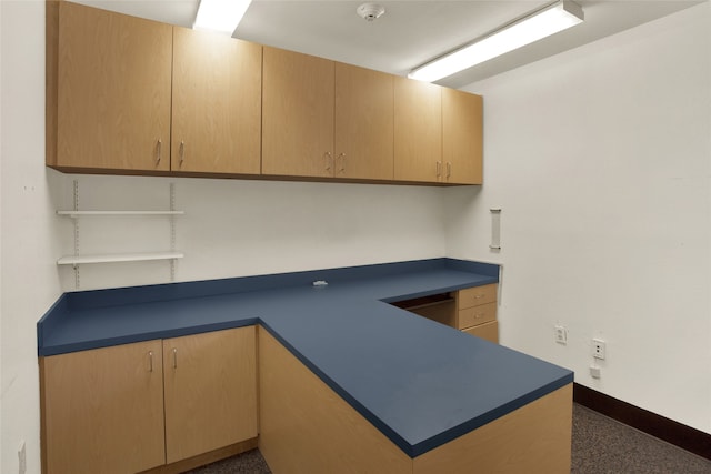 kitchen featuring light brown cabinets