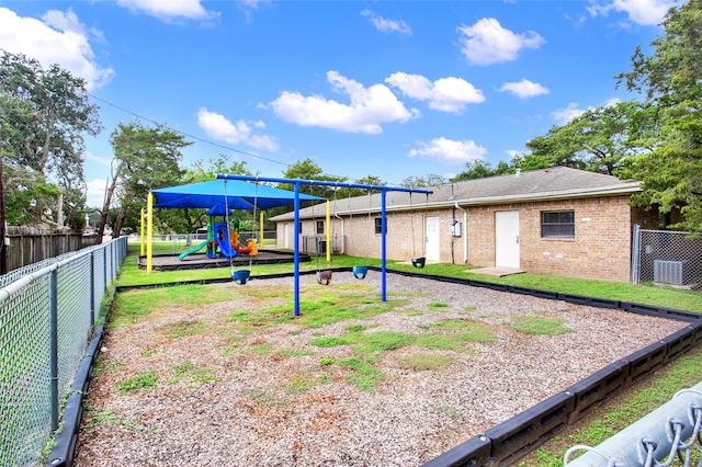 exterior space with a playground