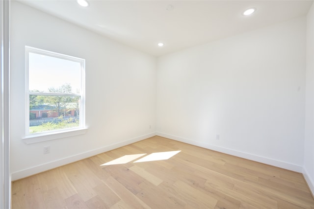 empty room featuring light hardwood / wood-style floors