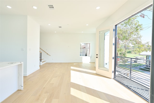 interior space featuring light wood-type flooring