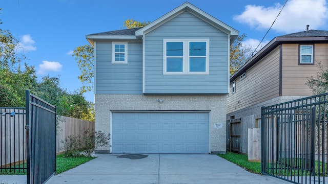 front of property featuring a garage