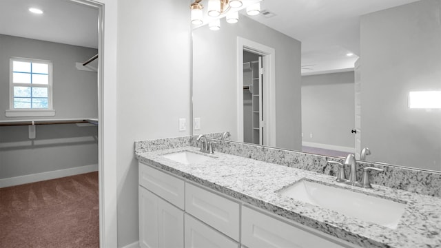 bathroom with vanity