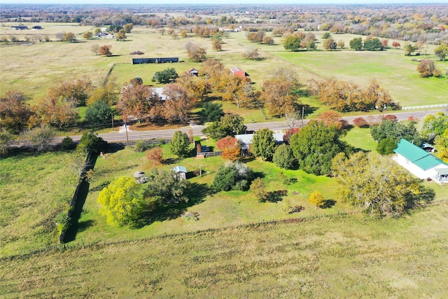 drone / aerial view with a rural view