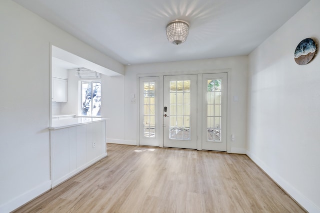 foyer featuring light hardwood / wood-style floors