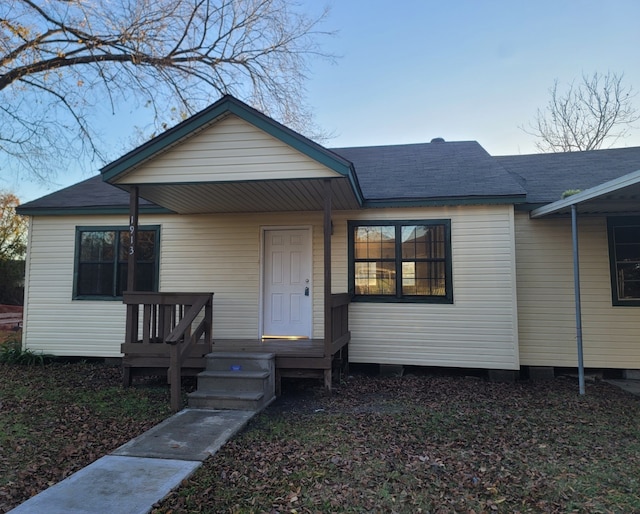 view of bungalow-style house