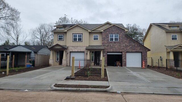 view of front facade with a garage