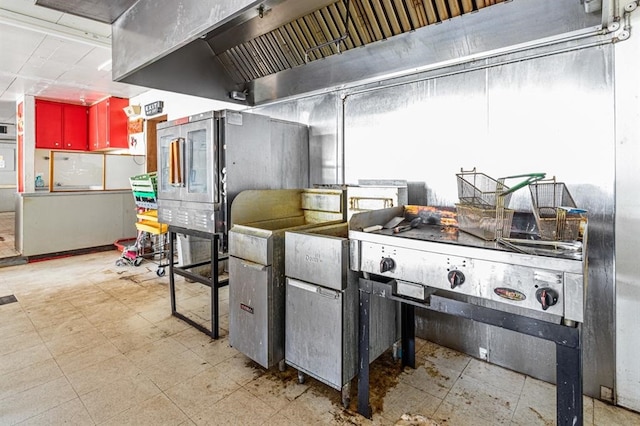 kitchen with tile patterned flooring