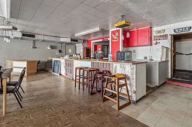 kitchen featuring kitchen peninsula