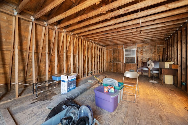 view of attic