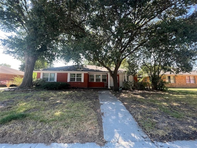 view of single story home