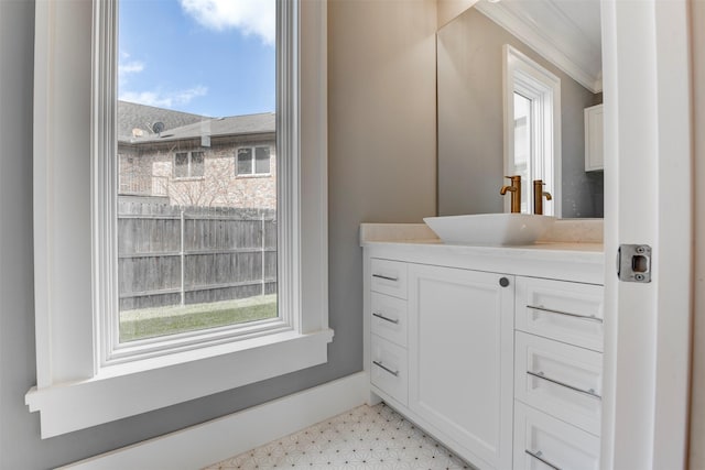 bathroom featuring vanity