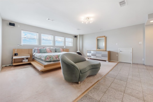 view of tiled bedroom