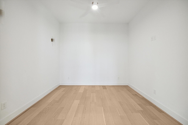 spare room with light hardwood / wood-style floors