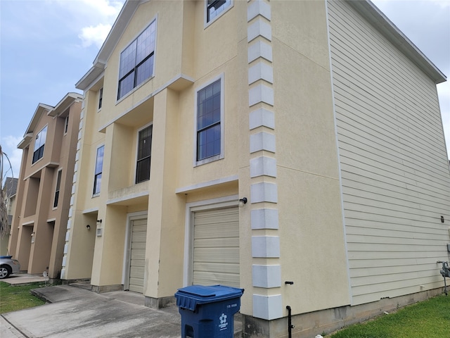 view of property with a garage