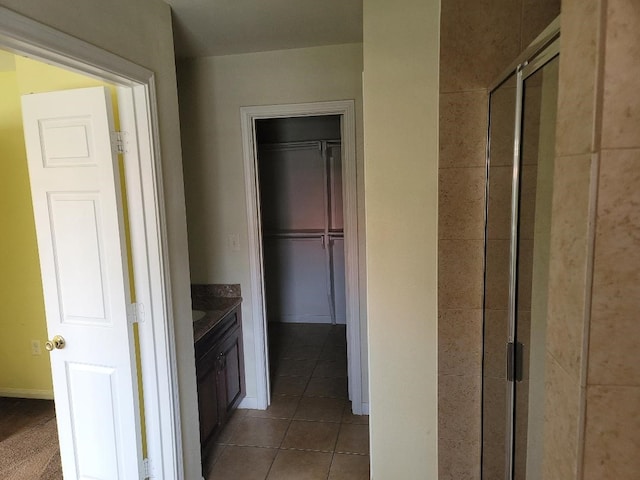 corridor with tile patterned floors