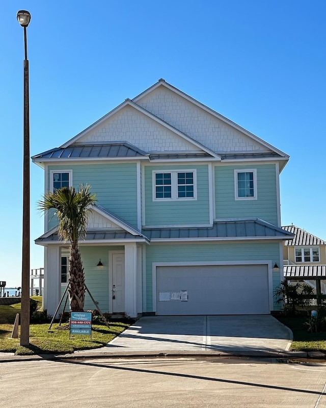 view of front of home featuring a garage