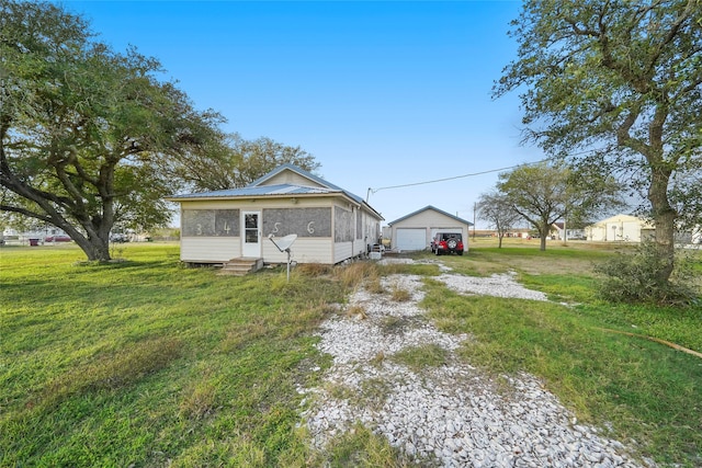 view of side of home with a garage