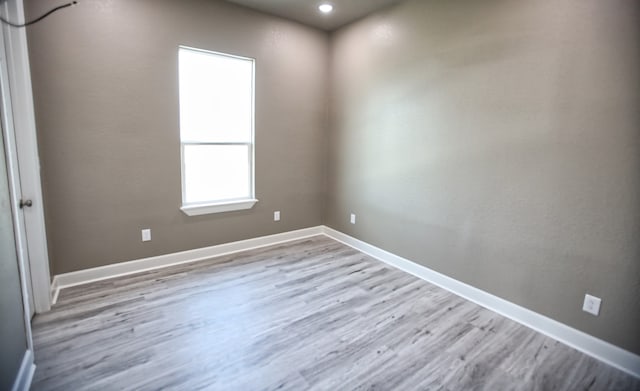 empty room featuring light hardwood / wood-style flooring