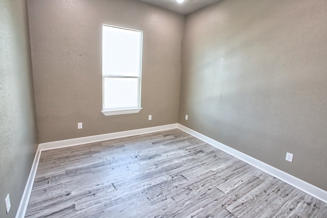 empty room featuring light wood-type flooring