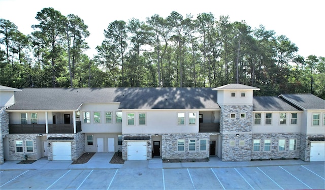 exterior space featuring a garage