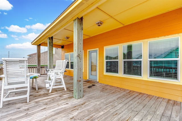 view of wooden deck