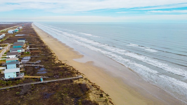 view of water feature featuring a beach view