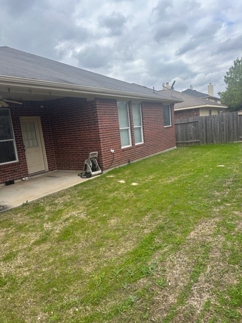 view of yard with a patio area