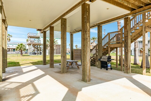 view of patio / terrace with a grill