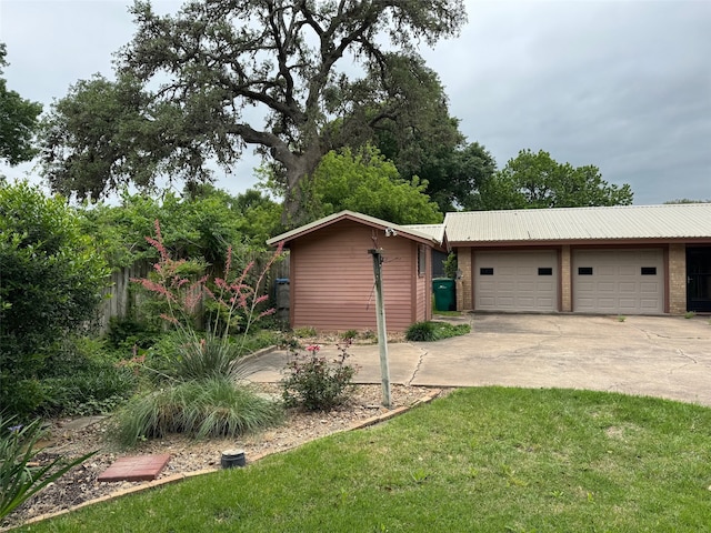 exterior space with a front lawn