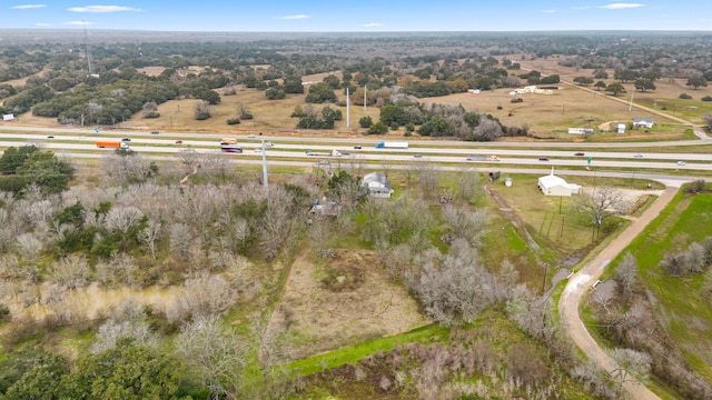 drone / aerial view with a rural view