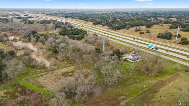 aerial view with a rural view