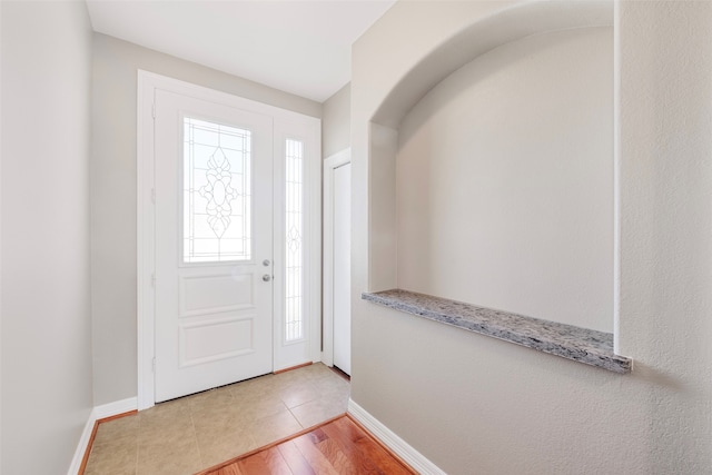 entryway featuring wood-type flooring