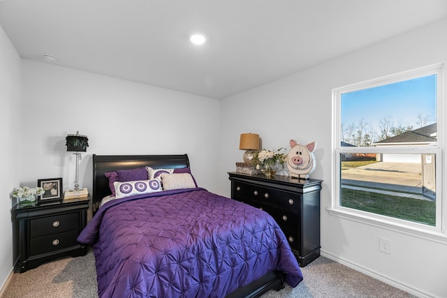 view of carpeted bedroom