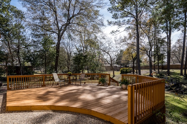 view of wooden deck