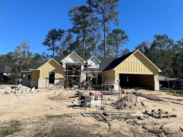 property under construction featuring a garage