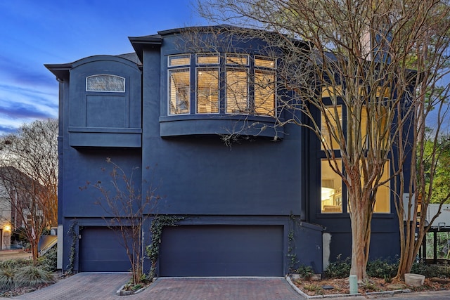 contemporary house with a garage