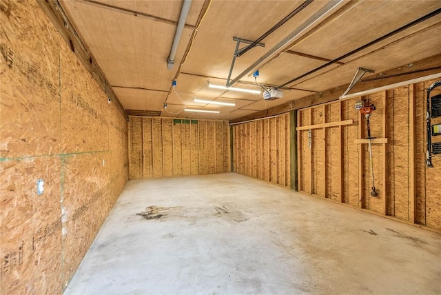 interior space with a garage door opener