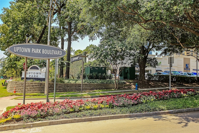 view of community sign