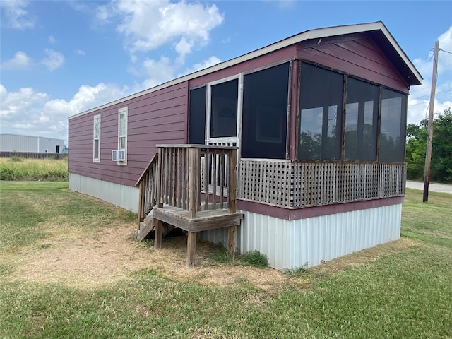 exterior space featuring a yard